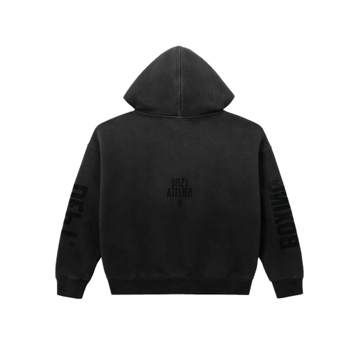 BLACK SUNFADED BOXING DEPARTMENT HOODIE