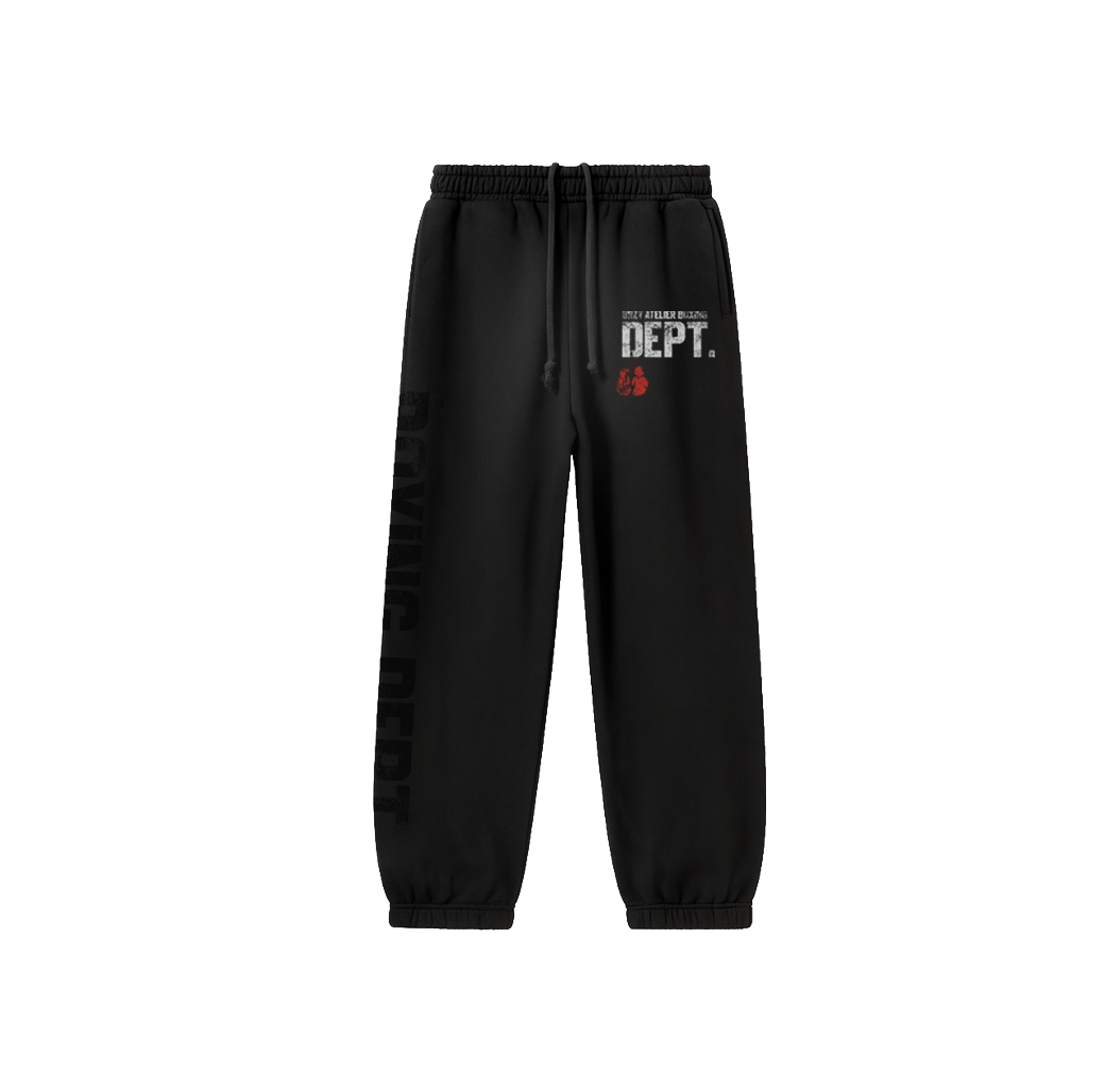 BLACK SUNFADED BOXING DEPARTMENT SWEATS